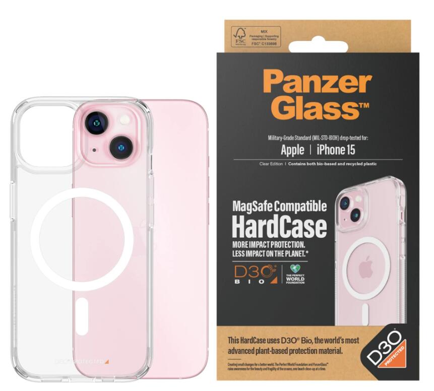 PanzerGlass™ HardCase MagSafe kompatibel mit D30 für das Apple iPhone 15 PanzerGlass™ HardCase MagSafe kompatibel mit D30 für das Apple iPhone 15